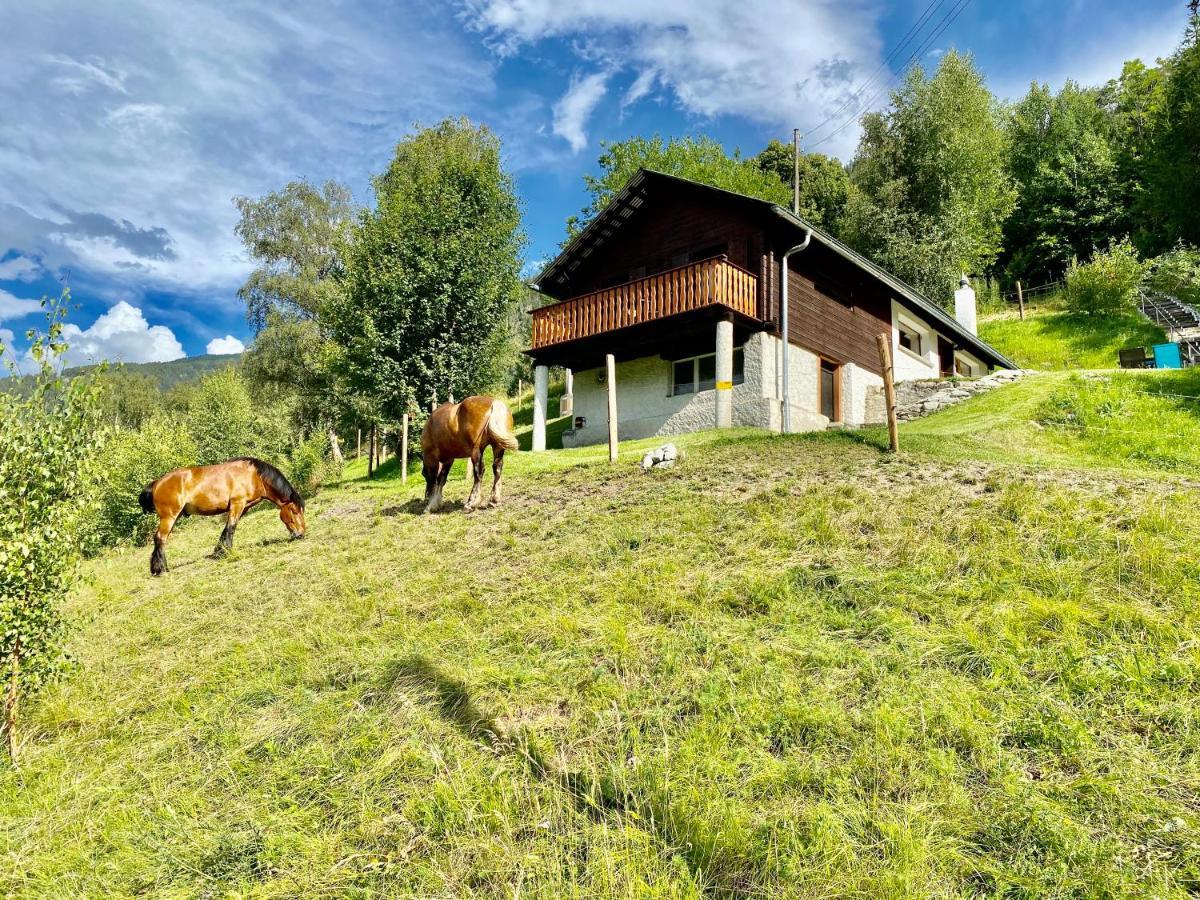 Eco Lodge With Jacuzzi And View In The Swiss Alps Grone Ngoại thất bức ảnh